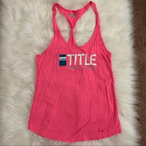 Underarmour hot pink racer back exercise tank